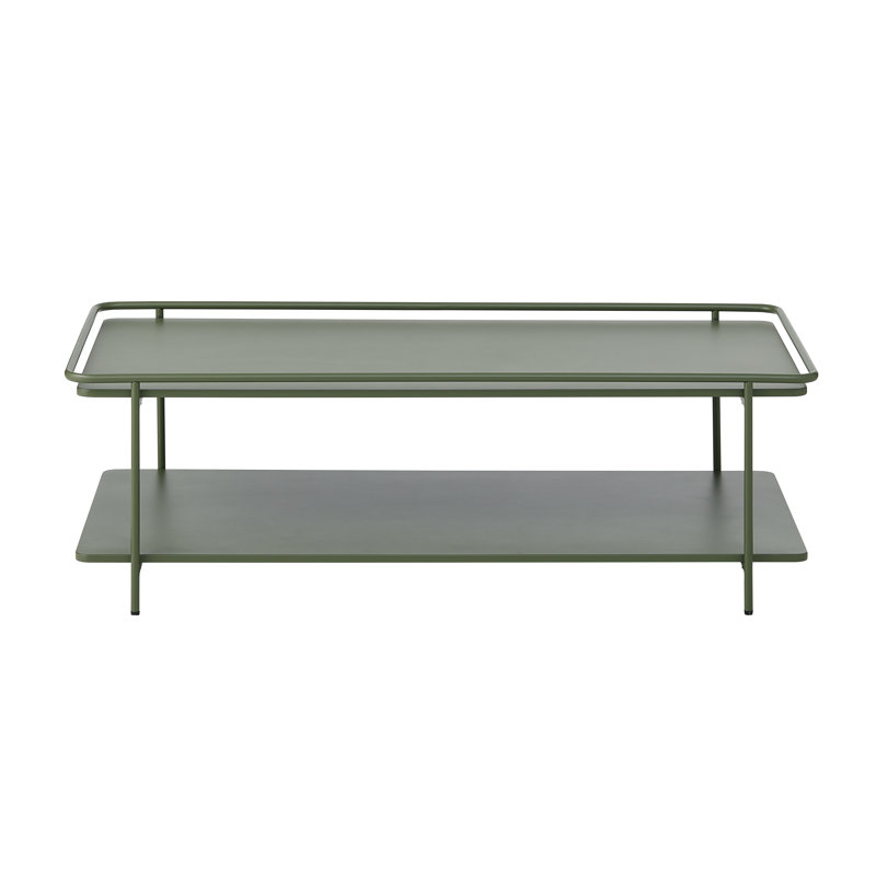 Teige Coffee Table with Storage, Olive green