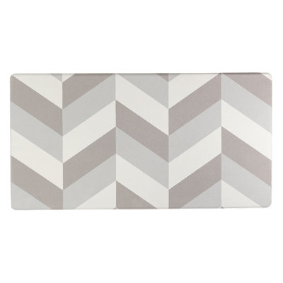 Modern & Contemporary Geometric Water Resistant Anti-Fatigue Kitchen Mat