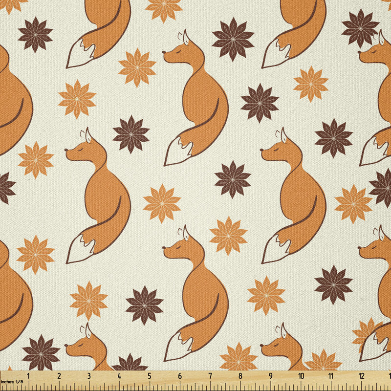 Chrisvin Vintage Fox Design and Floral Shaped Multi-Purpose Fabric
