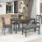 Walburg 6 - Person Four Leg Dining Set-782068188-782068189