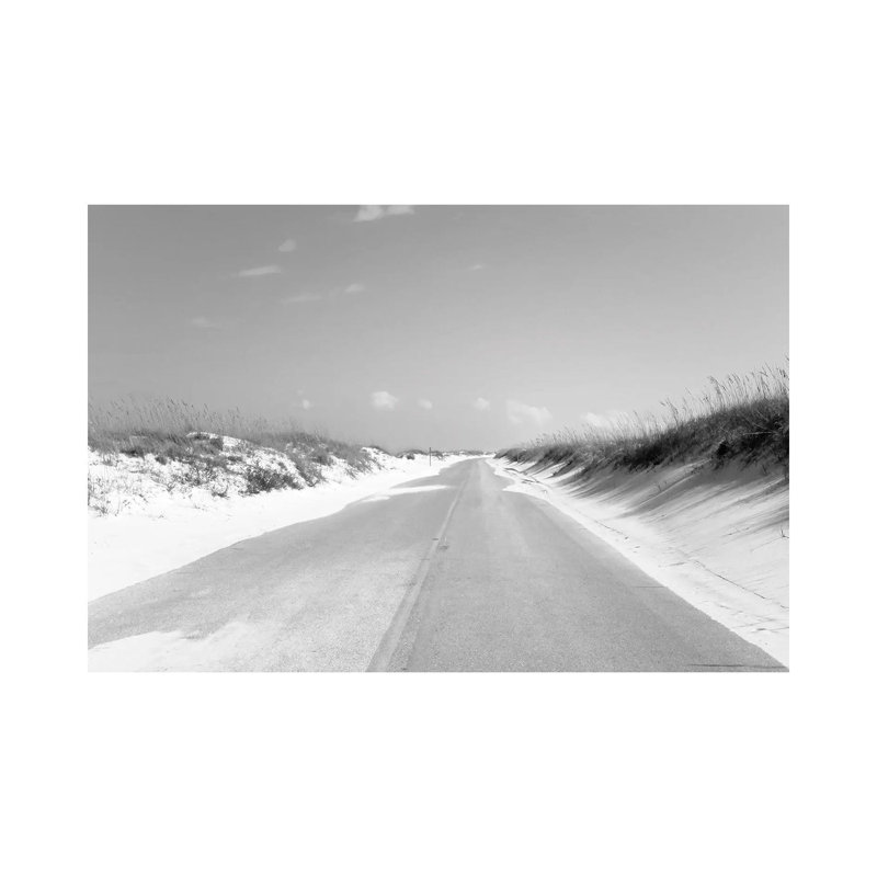 Road Passing Through Sand Dunes, Perdido Key Area, Gulf Islands National Seashore, Pensacola, Florida, USA - Wrapped Canvas Print