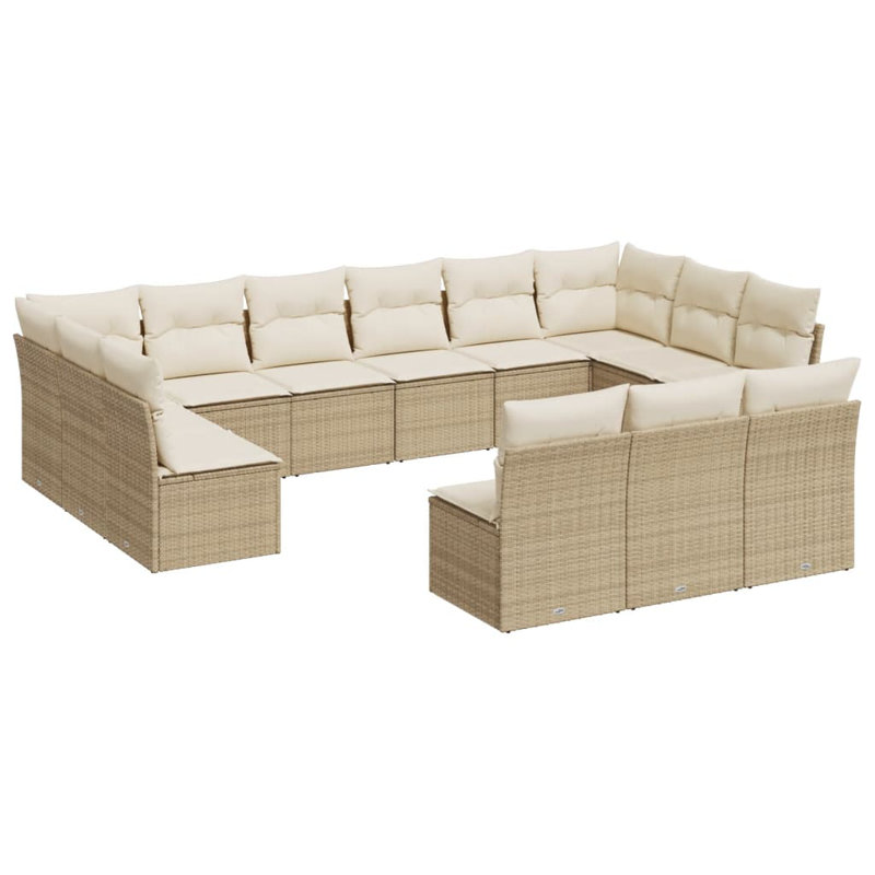 Vidaxl Garden Sofa Set Beige, Cream White