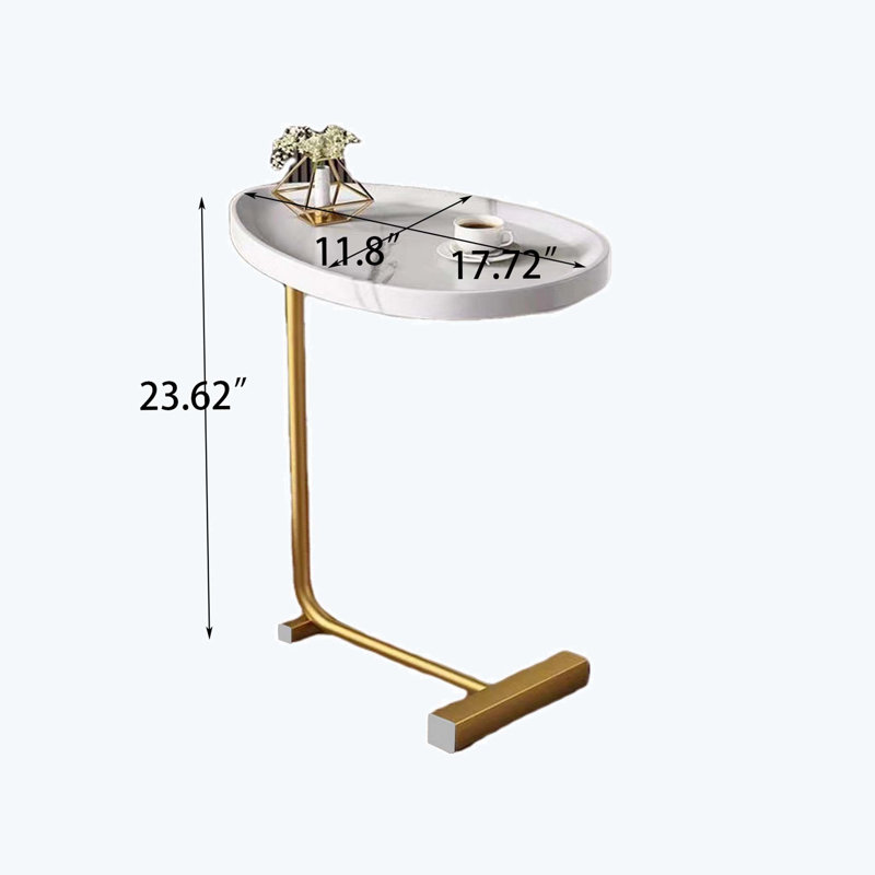 C-shaped Side Table, C Shaped End Table, Side Table for Couch and Bed, Small Side Table