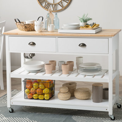 Margaux Solid Wood Top Kitchen Island