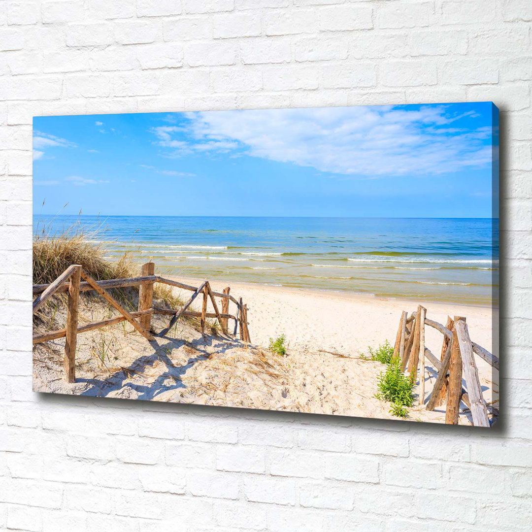 Leinwanddruck - Wandkunst - Drucke auf Leinwand - 100X70 Bild Bildthema: Eingang zum Strand