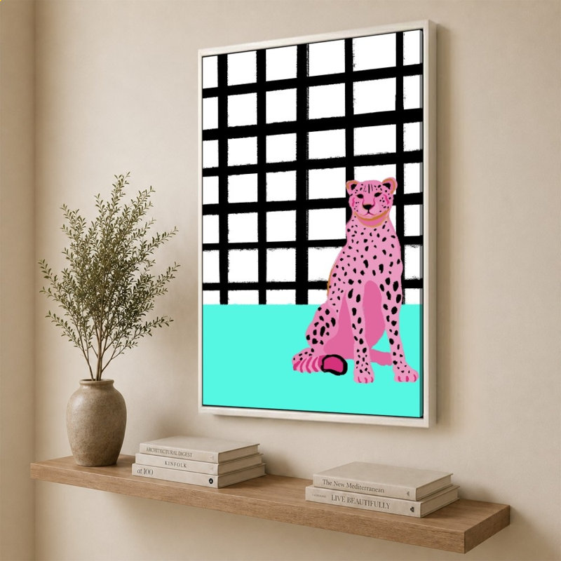 «Pink Leopard» par Elizabeth Medley - Impression sur toile