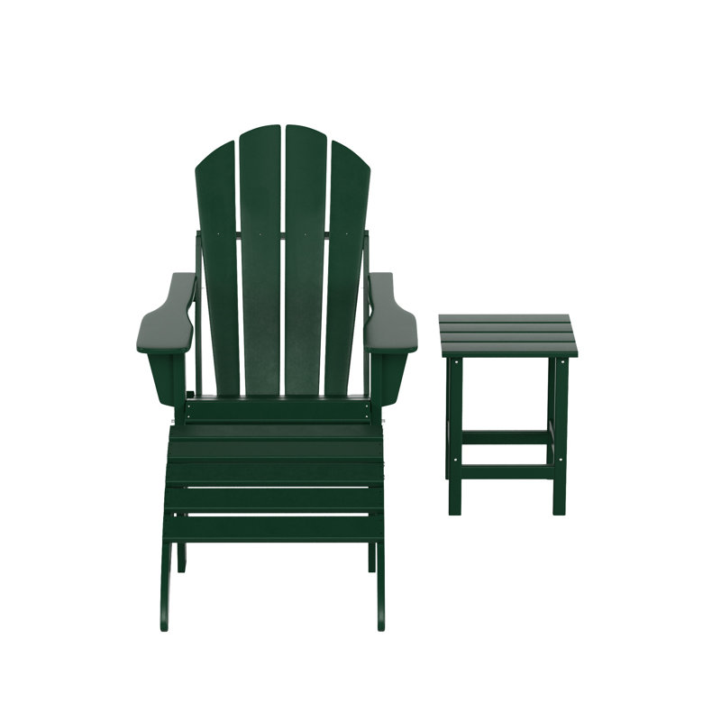 Chaise de patio avec repose-pieds Laguna, Vert foncé