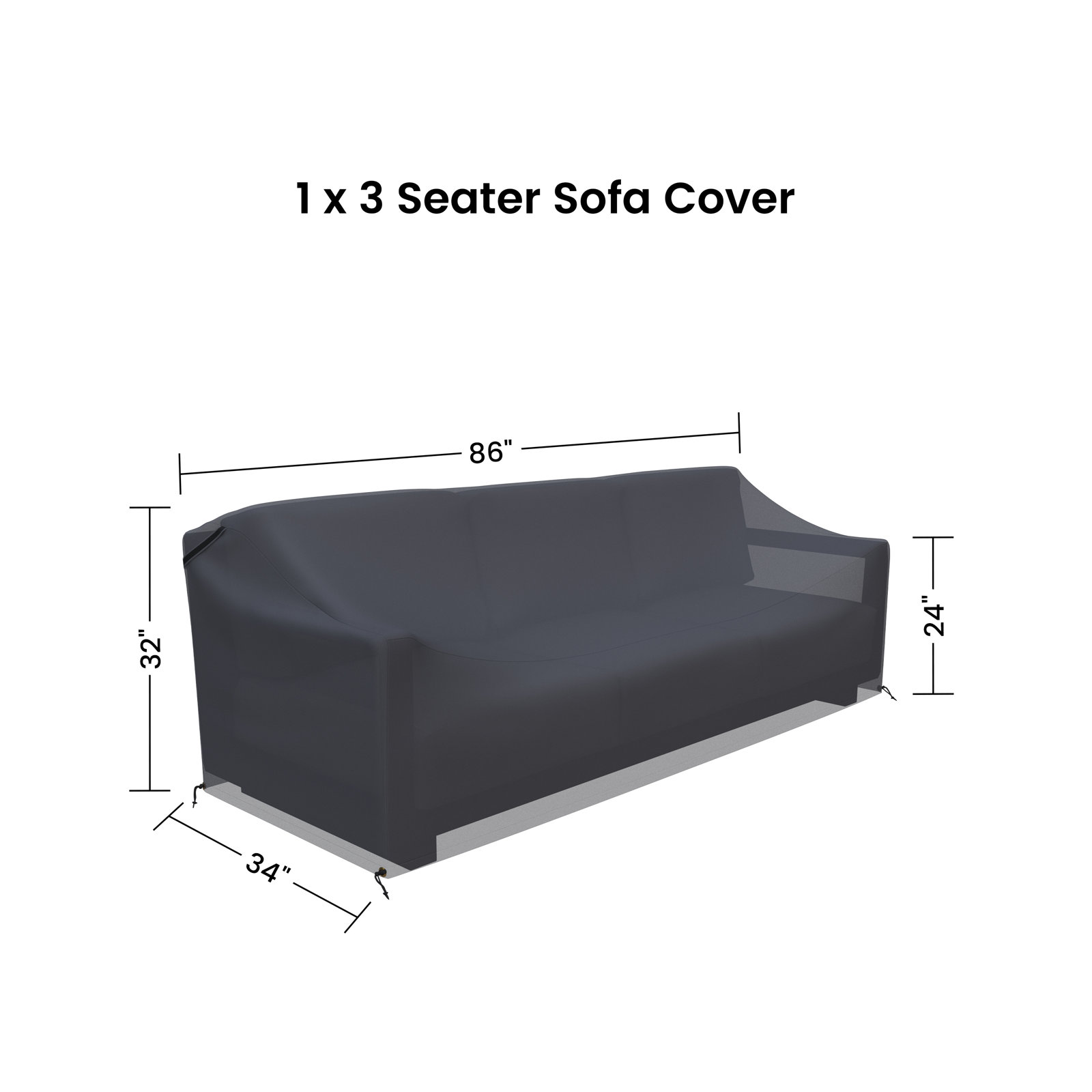 85" Aluminum Outdoor Patio Sofa Cover