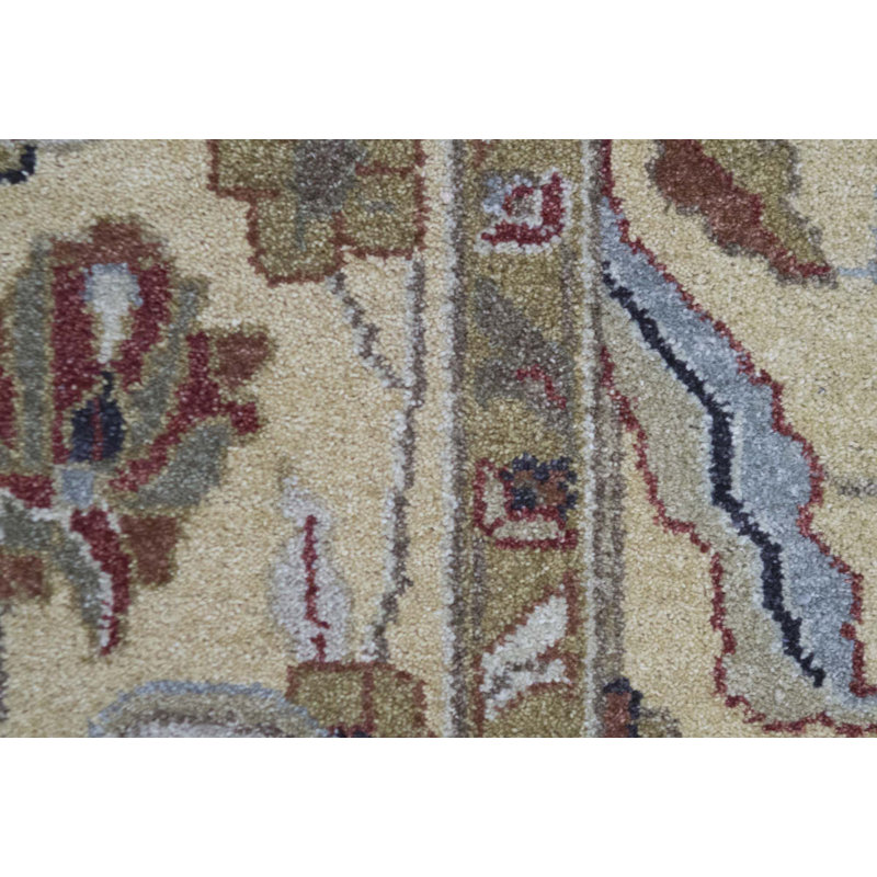Tapis doré et doré de haute qualité noué à la main