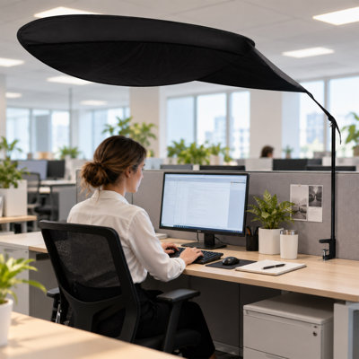 Office Cubicle Shade, Adjustable Desk Light Shield with Privacy Cover