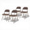 Chaise pliante en tissu Bernadine Basics, paquet de 4