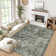 Vintage Machine Washable Rug for Living Room  Non Slip Non Shedding Floor Cover  Low Pile Carpet Foldable Floral Print Soft Mat for Nursery Bedroom Office