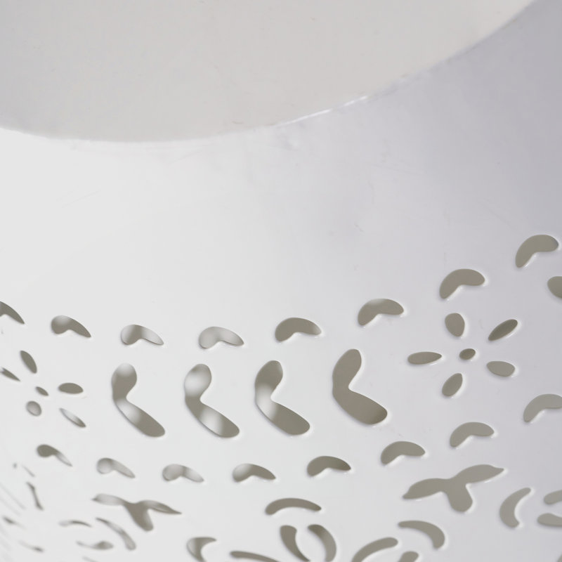 Table d'appoint, table de bout en métal pour l'extérieur et l'intérieur, White, White, Blanc
