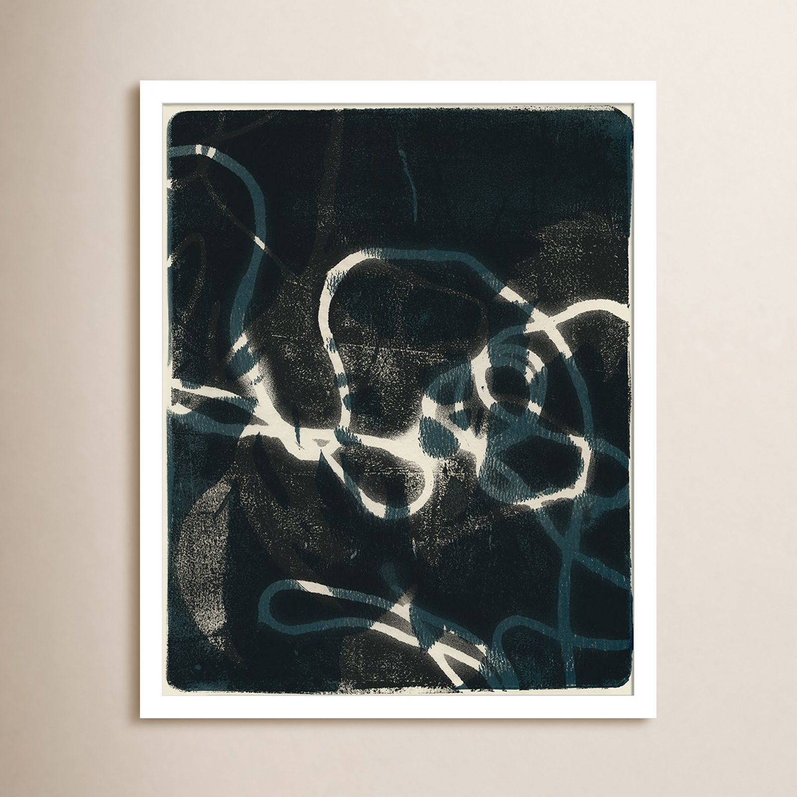 Shifting Shadows II Print by Victoria Barnes, White, 21" H x 17" W