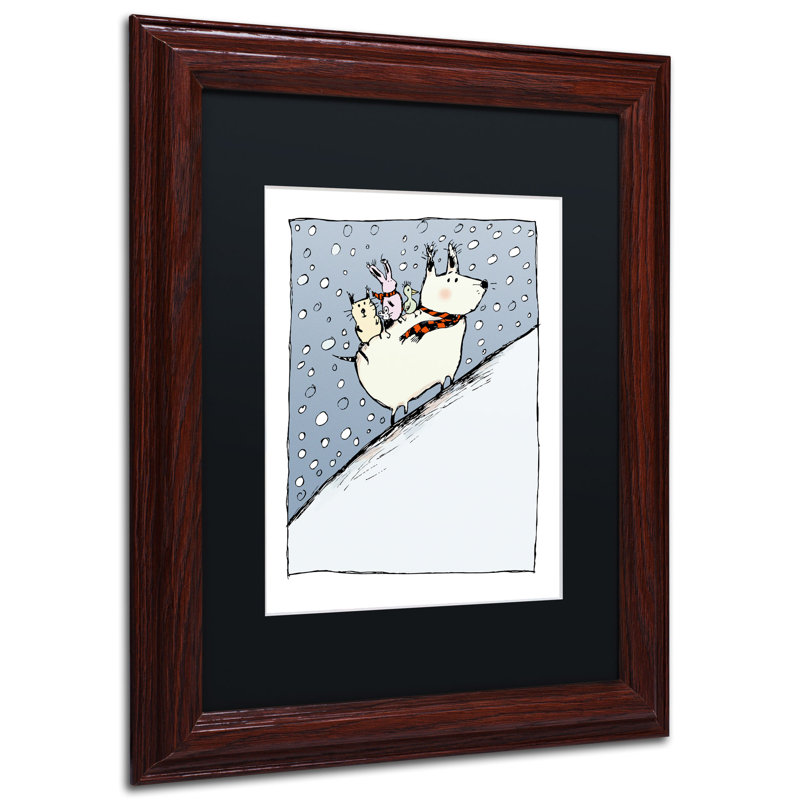 « kind dog » par carla martell, art encadré, H 14 po x l 11 po
