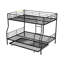 Full XL Over Queen Metal Bunk Bed With Trundle, Black-1714666914