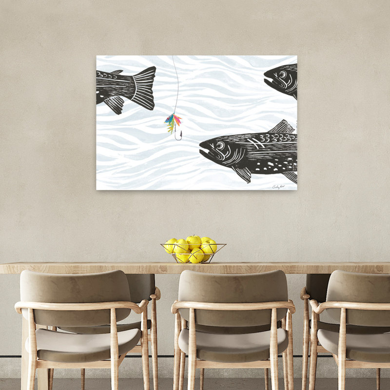 Pêche à la mouche III, H 24 po x l 36 po