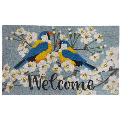 Non-Slip Floral Outdoor Doormat