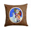  Coussin Harlequin Great Dane with Santa Claus 14 "