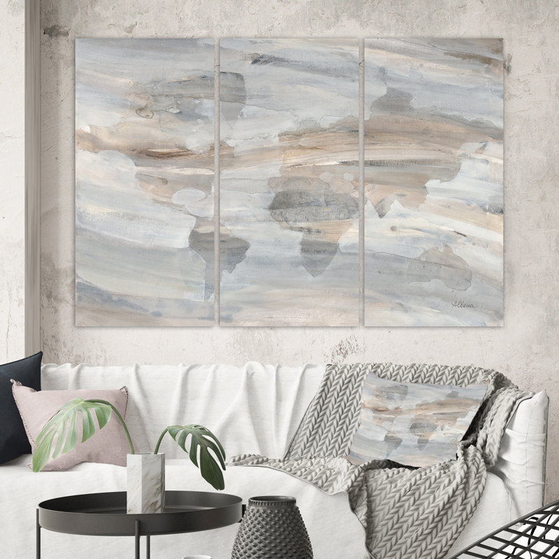 « misty world map », reproduction d’image multi-pièces sur toile, H 40 po x l 60 po x P 1 po