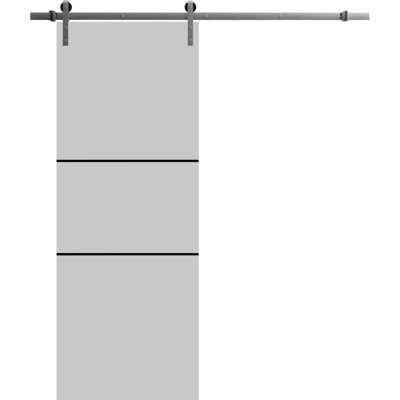 Solid Manufactured Wood Panelled Wood Finish Barn Door