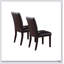 Élégantes chaises capitonnées capitonnées à boutons, brun foncé (ensemble de 2), confortables et durables pour toute salle à manger