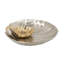 13X11x2.5" Seashell Chip And Dip Tray With Antique Gold Finish