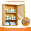 Armoire à pharmacie en bambou fixée au mur avec portes en rotin et tablette réglable, rangement au-dessus de la toilette pour salle de bain, cuisine, buanderie, salon, naturel-2133173153