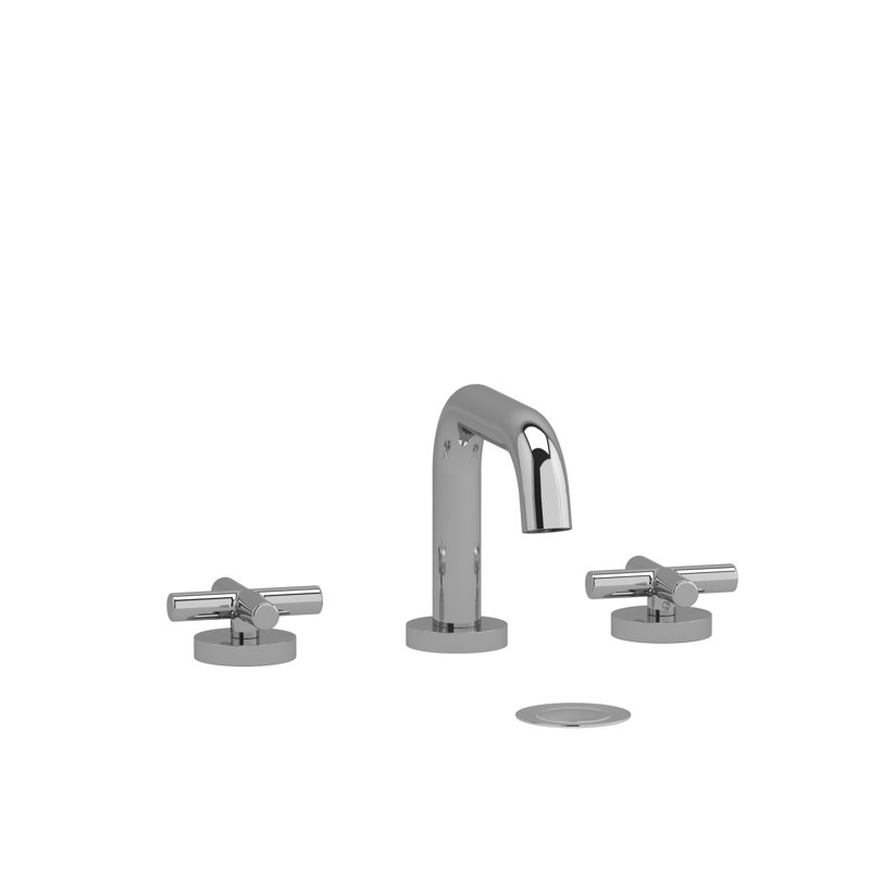 Riu™ Widespread Lavatory Faucet with U-Spout, Polished Nickel, Cross