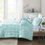 Couette pour lit double/queen avec broderie métallique argentée et texture