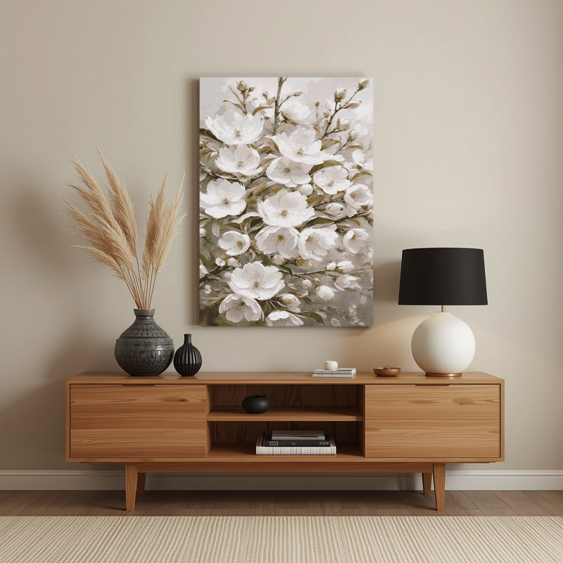 Aquarelle botanique 90, art mural en métal beige, 30" H x 20" W