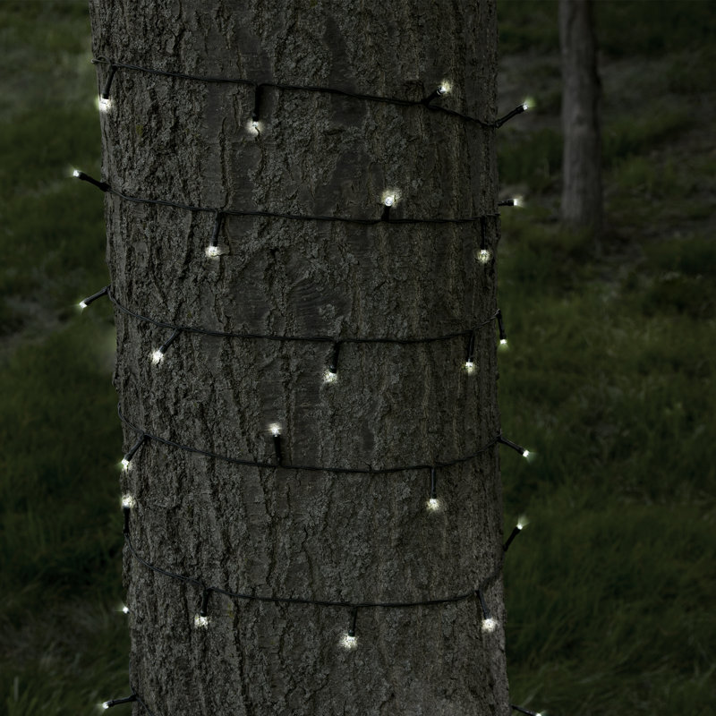 Outdoor Solar Powered 100-Bulb Wide Angle LED  Mini String Light, 39 ft.