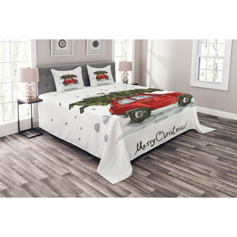 Farmhouse / Country Polyester Coverlet, Queen Coverlet + 2 Shams