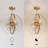 4-light Matte Gold Sputnik Semi-flush Mount Ceiling Light