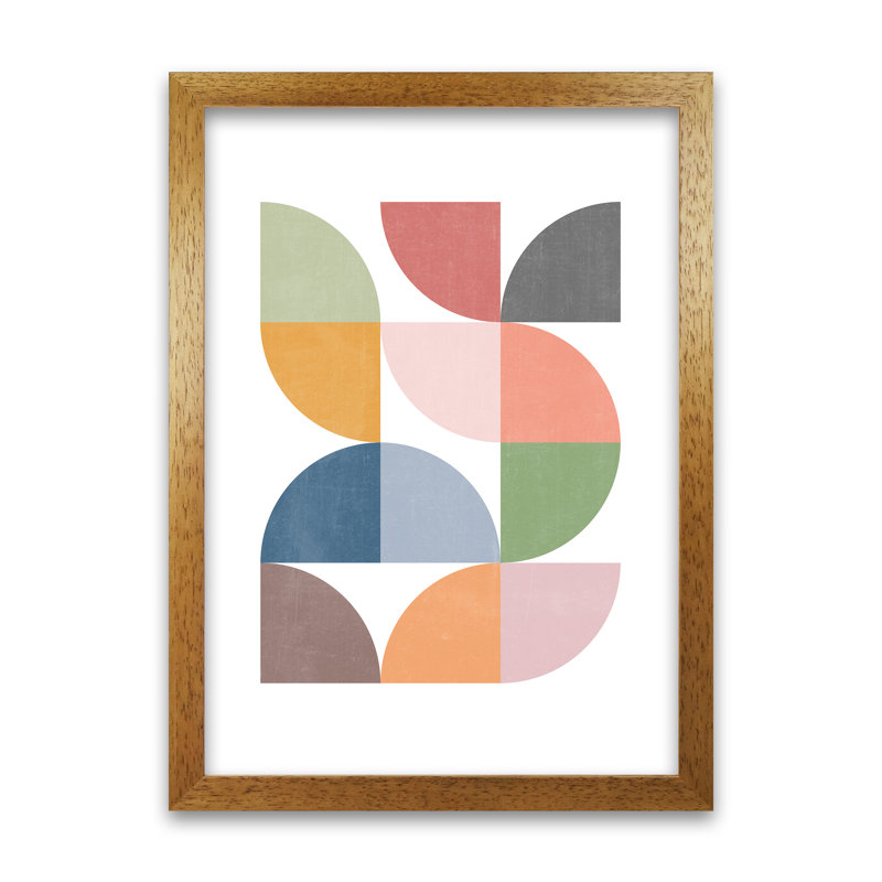 Scandinavian Art A - Print, 42cm H x 30cm W x 3cm D, Oak Frame