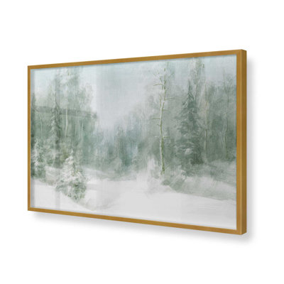 Imprimé paisible forêt givrée