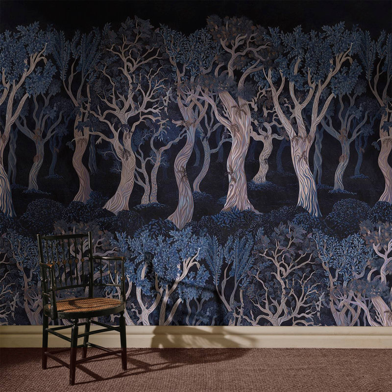 OVERSTORY Wallpaper - Midnight 9'10" - full height wallpaper