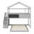 House Bunk Bed With Storage Staircase And Blackboard-847492932