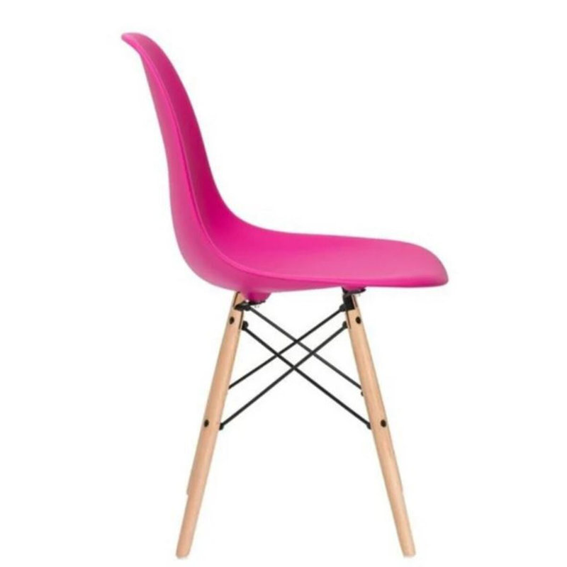 Chaise d'appoint Lytle, Dark Pink, Naturel