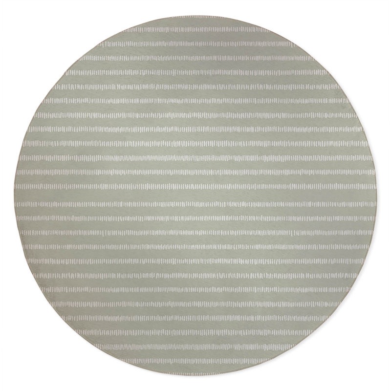 Scatter Row Non-Slip Outdoor Rug, Round 5'