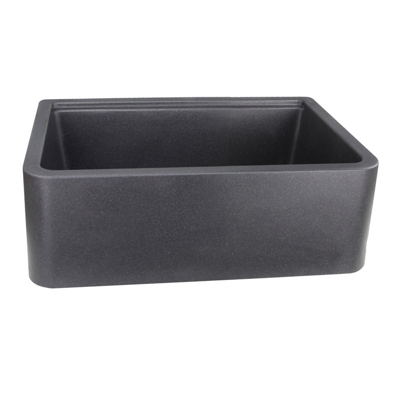 Plymouth 29.75'' L Single Basin Kitchen Sink, Black