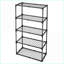 Tablette de rangement, grille métallique résistante à 5 niveaux | Capacité de 550 lb | Acier noir