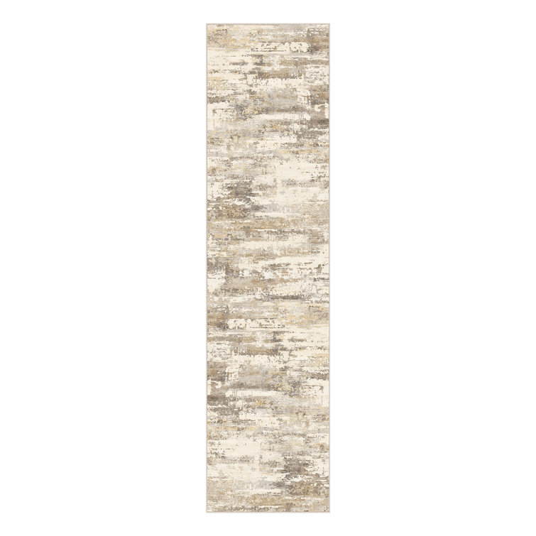 Sarah Modern Abstract Machine Washable Area Rug with Non-Slip Backing