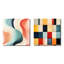 Culzean - Ensemble de 2 collages carrés à formes abstraites-101846355-101846359