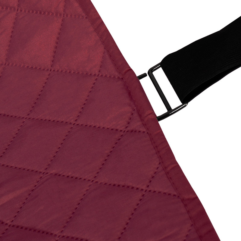 Housse pour fauteuil à coussins carrés/rectangulaires, 100 % polyester vin rouge, H 75 po x l 66 po x P 22 po