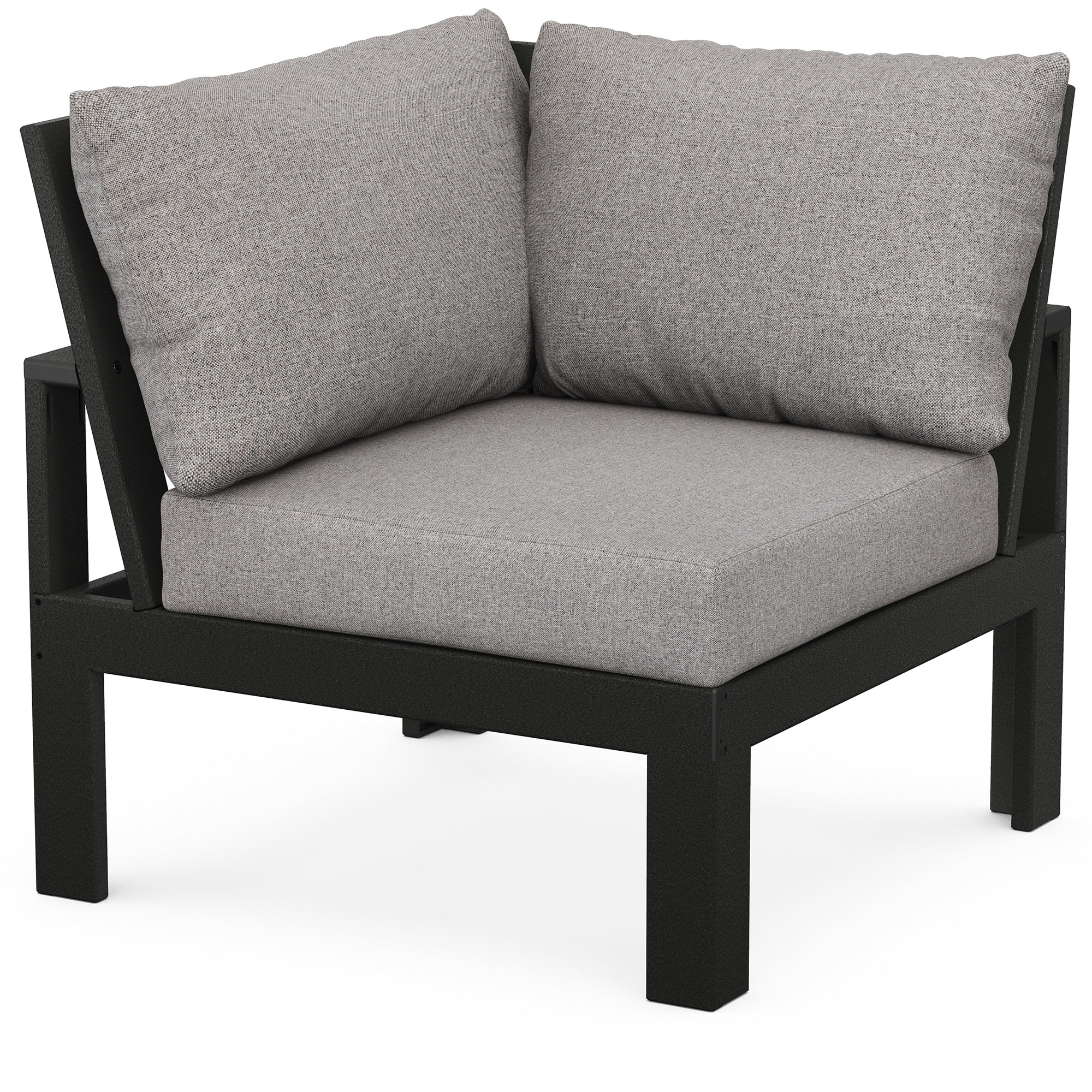 Edge Modular Corner Chair, Black, Grey Revolution®