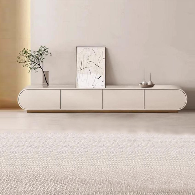 Cream style simple lacquer TV stand, 94.49"