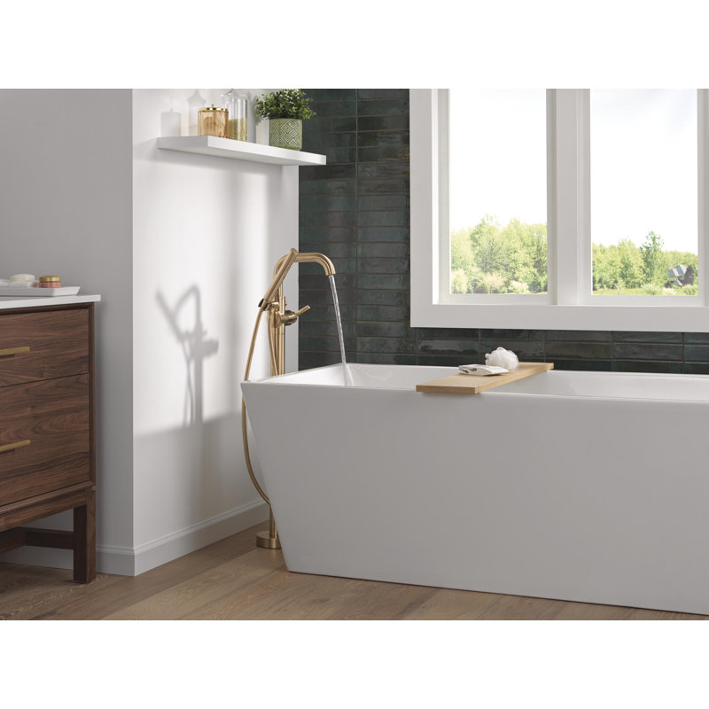 Floor Mount Tub Filler, Champagne Bronze