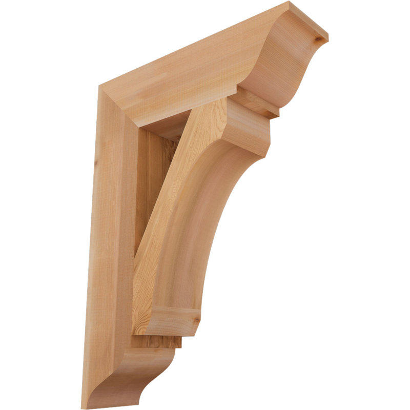 Support en bois rustique traditionnel BKTLEC01, Cèdre rouge de l'Ouest (lisse), H 30 po x l 5,5 po x P 22 po