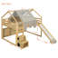 Cadre de lit mezzanine en bois avec tente-280578892-280578929